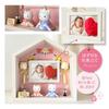 Osaka Choseido Kitty Hina Doll Compact Mini Hina Name Engraved Wooden Tag Bonus Ceramic Mini Kitty Hina Doll Flower House (Sent Separately) (Medium,