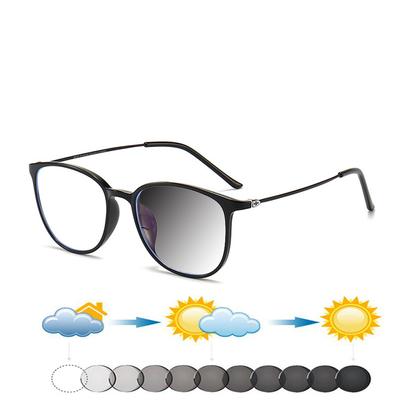 Round Frame Ultra-light Fashion Oversized Comfortable Photochromic Reading Glasses +0.75 To +4
