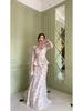 2025 Floral Spring Set: Elegant Long Sleeve Top & Skirt