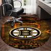 1PC Bruins Emblem hockey Round Rug, Non-slip Chair Mat, Home Decor, Circle Carpet Perfect for Office, Bedroom, Living Room,Christmas gift