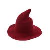 Hats: Witch hats, pointed tops, large brim hats, cotton yarn knitted wizard hats, top hats, foldable bowl hats, bucket hats