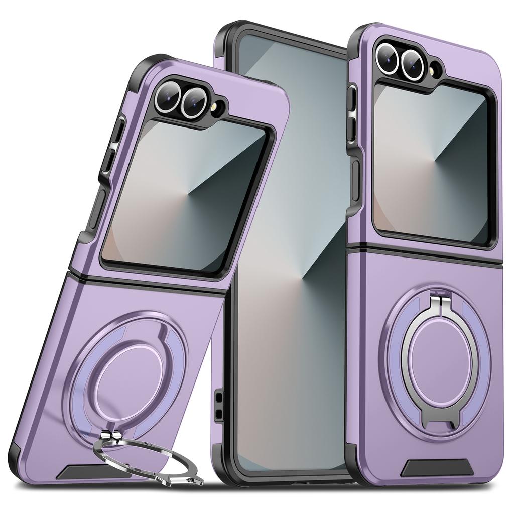 Etui do Samsung Z Flip6 Pokrowiec Galaxy Z Flip 7 Flip7 FE Magnetyczny Pierścień Pancerz Osłona Obiektywu Aparatu Suwakowa Pokrowiec do Ładowania Bezprzewodowego Magsafe
