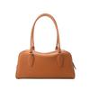First Layer Cowhide Boston Bowling Bag Simple Women's Row Large Capacity Leather Commuter Underarm Shoulder Pillow Bag