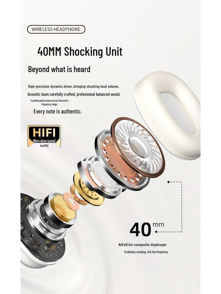 Over-Ear Wireless Bluetooth Headphones: Student, Sports, Gaming, Noise-Cancelling, Heavy Bass, Universal Computer Headset