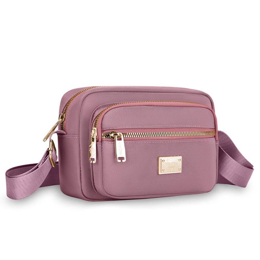 Large Capacity Solid Color Crossbody Bag Nylon Mom Bag Multifunctional Oxford Bag  Women