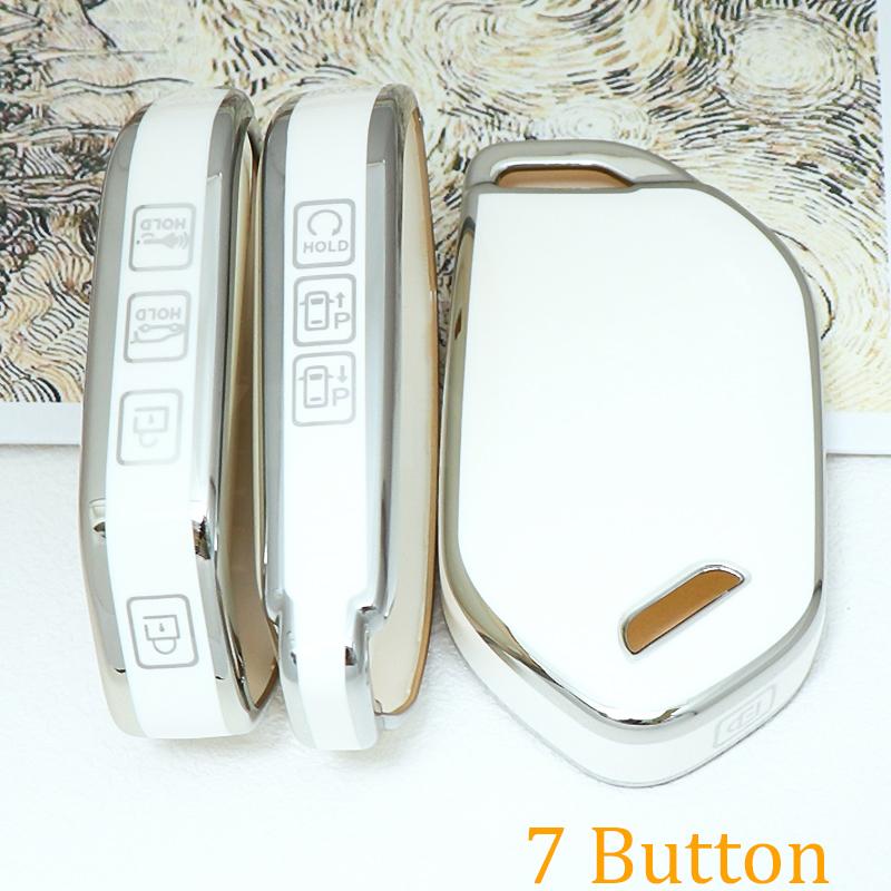 For Kia Picanto Ev9 Sorento Mq4 Carnival K8 Morning K5 Carens Rio Seltos 5/6/7/8/9 Botton Tpu Car Key Case Cover Key Fob