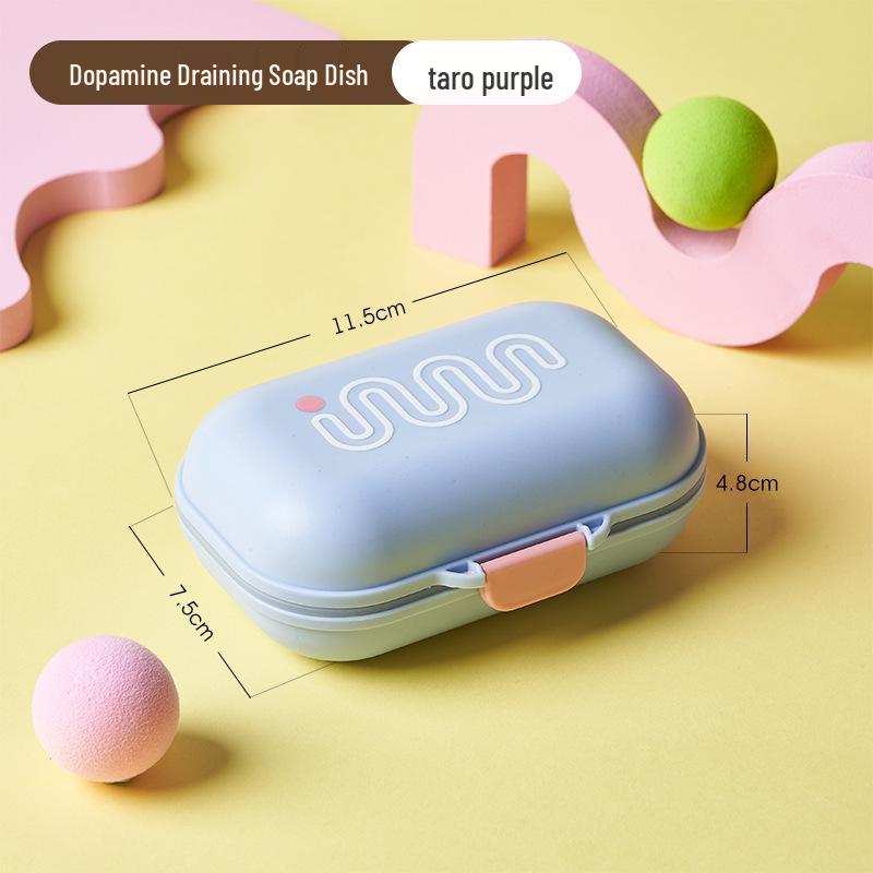 Portable High-End Soap Dish with Drain and Lid for Travel