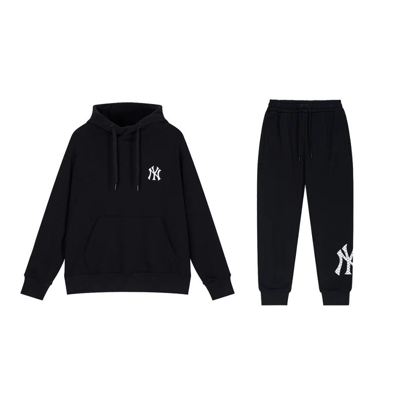 MLB Sweatshirt Set Unisex Black 3AHDM0141-50BKS+3APTM0341-50BK M