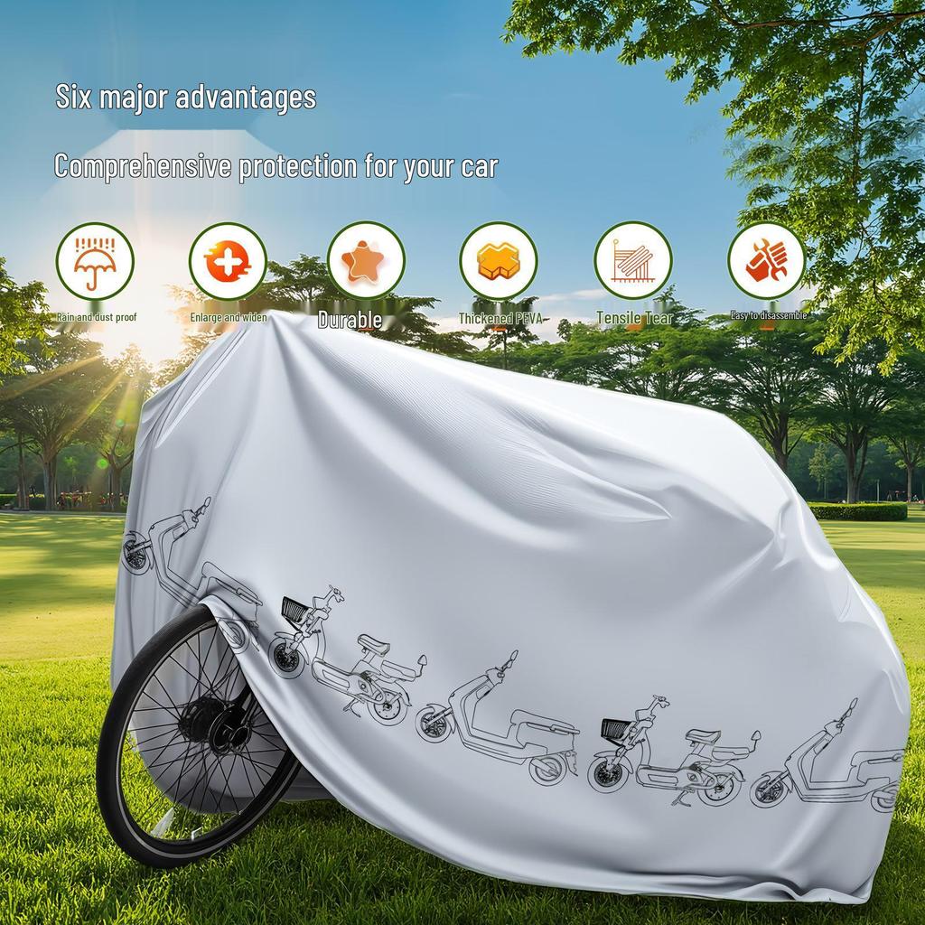 All-Weather Protection Cover for Electric Vehicles, Bicycles, Mountain Bikes, and Motorcycles