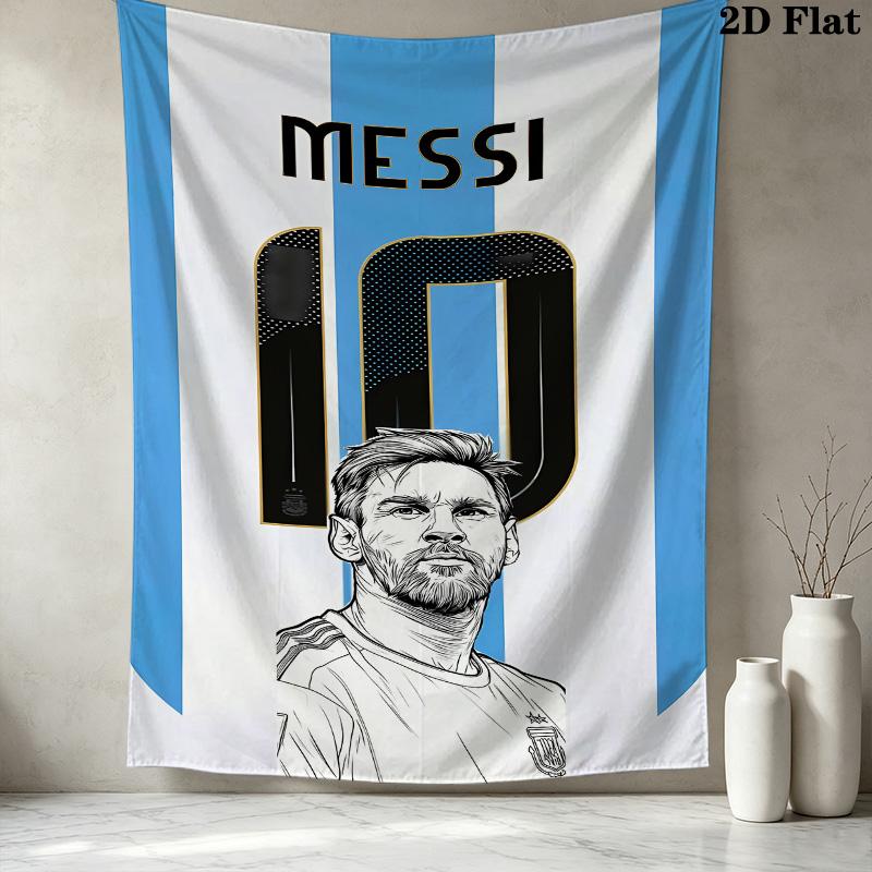 Messi Wall Tapestry Aesthetic Wall Hanging Printed Fabric Blanket Decorative Tapestries For Bedroom Living Room Home Decor