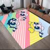 The Powerpuff Girls in different poses anti-slip floor mat, rectangular carpet for game room and living room