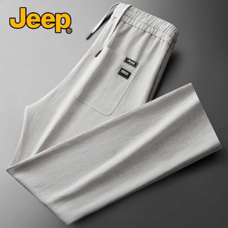 JEEP Men s Tencel-Linen Straight-Leg Casual Pants L