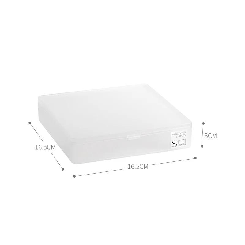 Frosted Plastic Snap-Lock Storage Box Card Organizer Desktop Drawer Container for Collectibles Craft Supplies Small Objects
