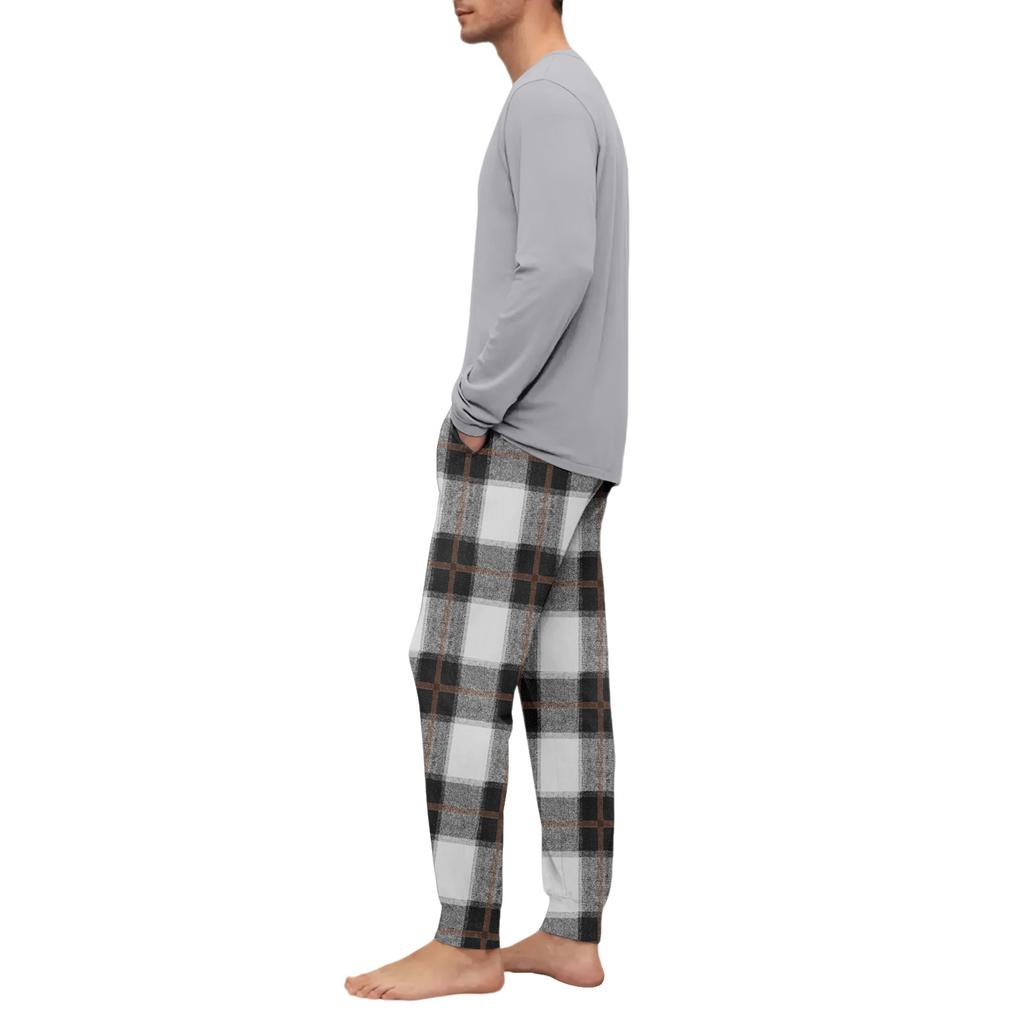 Herren-Pyjama-Set, Langarm und lange Hose, zweiteilig