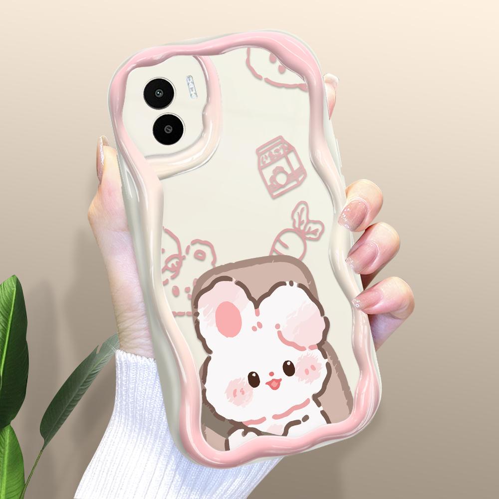 

Милый мультяшный узор, кремовая текстура, мягкий силиконовый чехол с волнистыми краями, чехол для телефона Xiaomi Redmi Redmi 13C