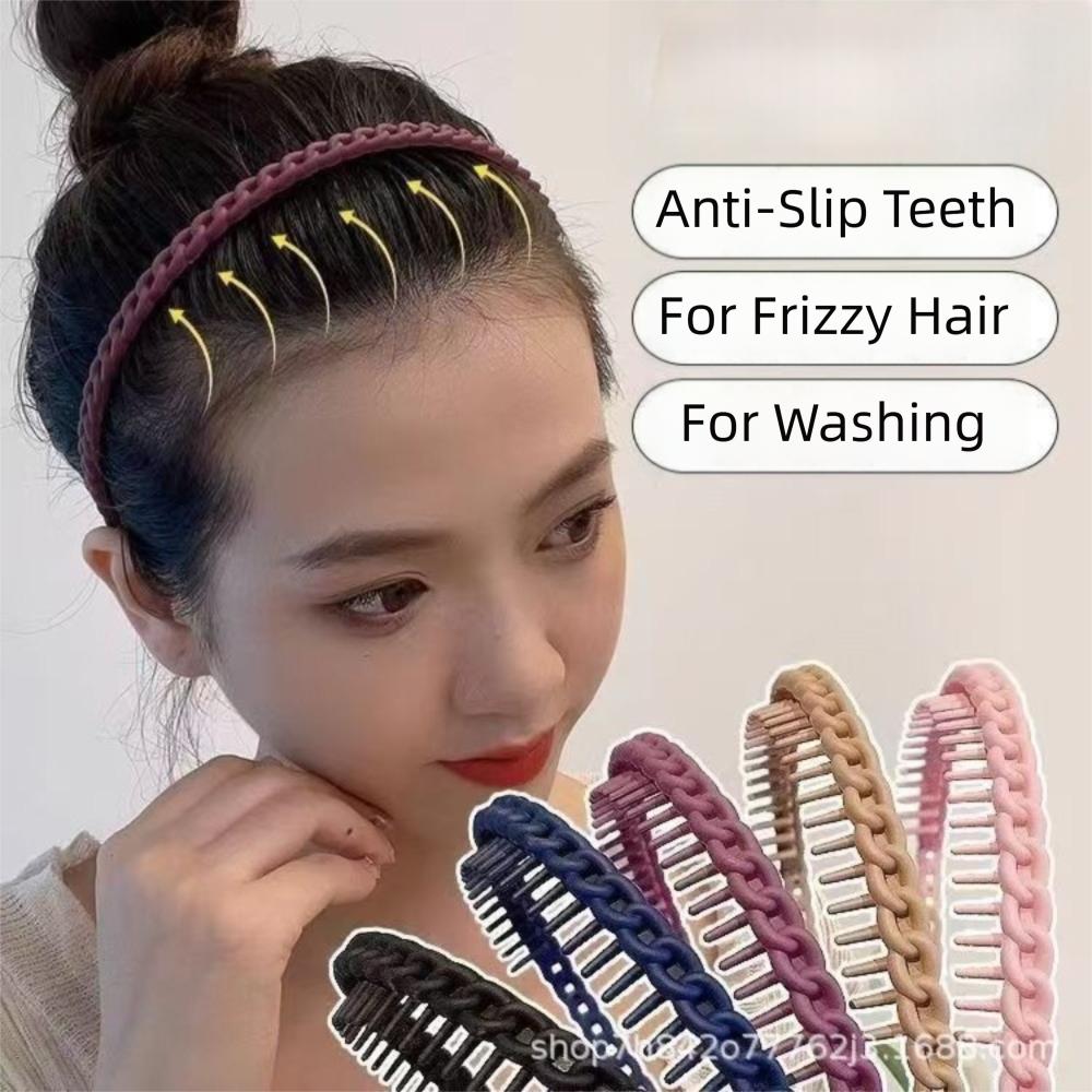 Anti-Slip Teeth Toothed Headbands Frosted Texture Frosted Headbands Party Hair Accessories