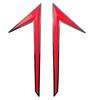 Pair Red Car Bumper Protector Stickers  PVC Anti-Scratch Strips Stickers 40x19CM