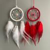 Mini Dream Catcher Car Pendant, Handmade Birthday Celebration gift, cute wall hanging decoration, artificial simulation feather home pendant