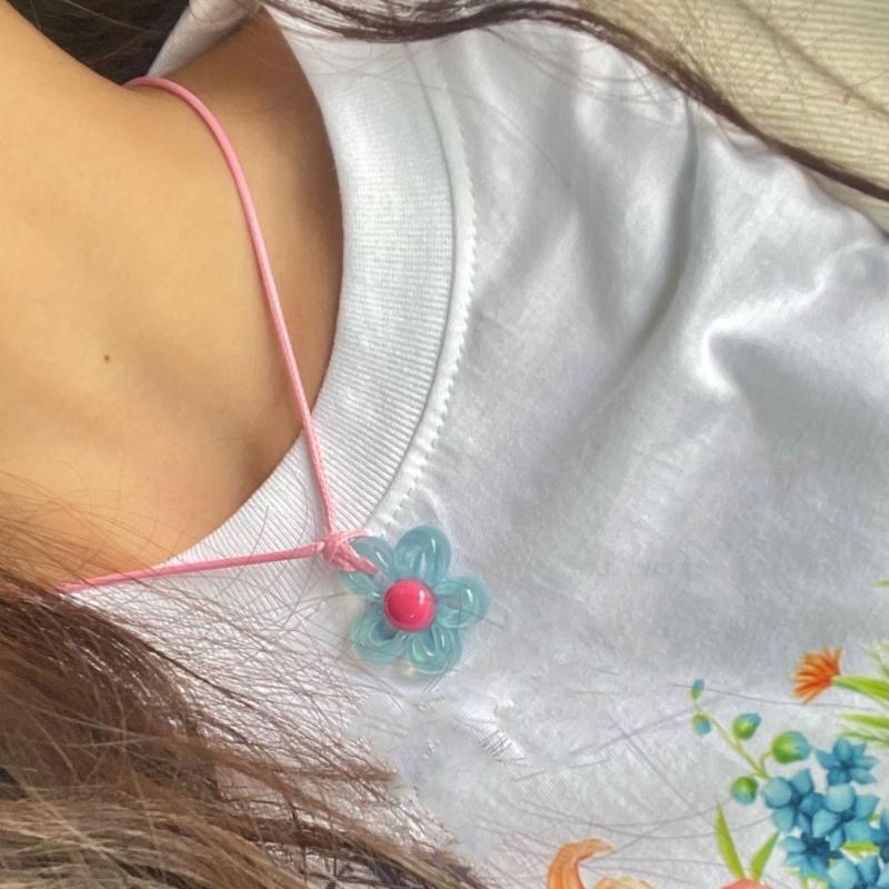 Floral Necklace Adjustable Strap Hollow Flower Charm Clavicle Chain Personalized Flower Chocker Necklace Jewelry