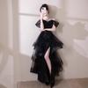 Black evening dress 1011 new banquet host sequined fishtail skirt light luxury niche bar mitzvah catwalk dress