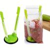 2pcs of Baggy Racks, Freezer Bag Support Stands, Adjustable Food Storage Holders, Plastic Holders for Food Prep Bags/Zip Lock Bags, Ideal for Meal