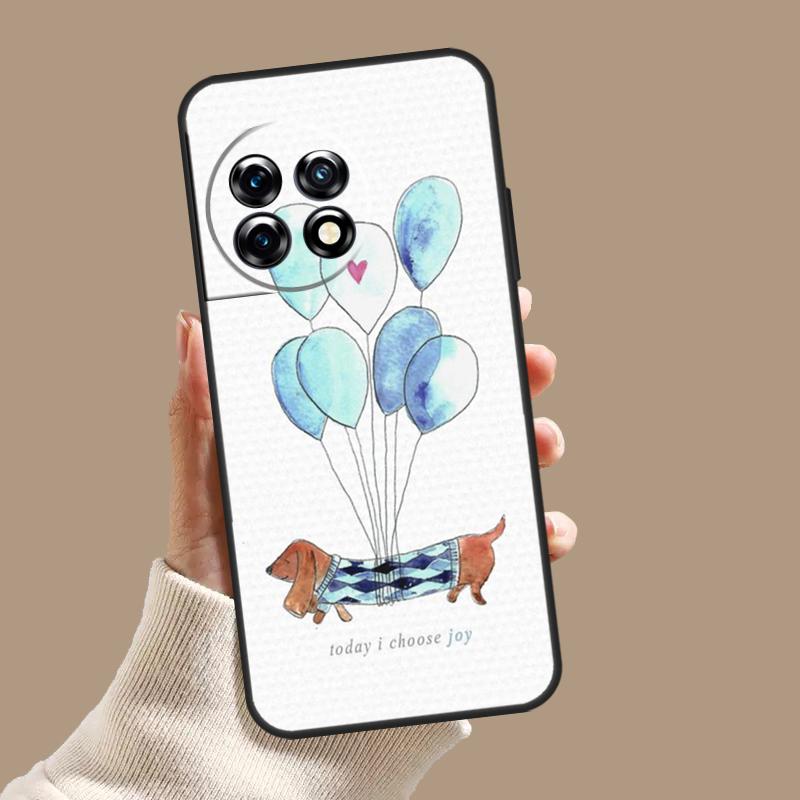 Cartoon Dachshund Sausage Dog Case For OnePlus 11 12 9 10 Pro 10R 12R 8T 10T OnePlus Nord N30 N20 N10 CE 3 2 Lite Cover