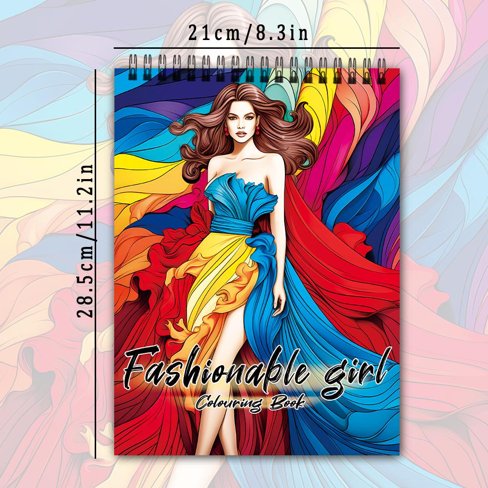 Spiral Coloring Book -30 Sheets Adult Coloring Book, 11.2 X 8.3 Inches, 100g Thick Paper, Drawing Book, Homecoming Holiday Gift