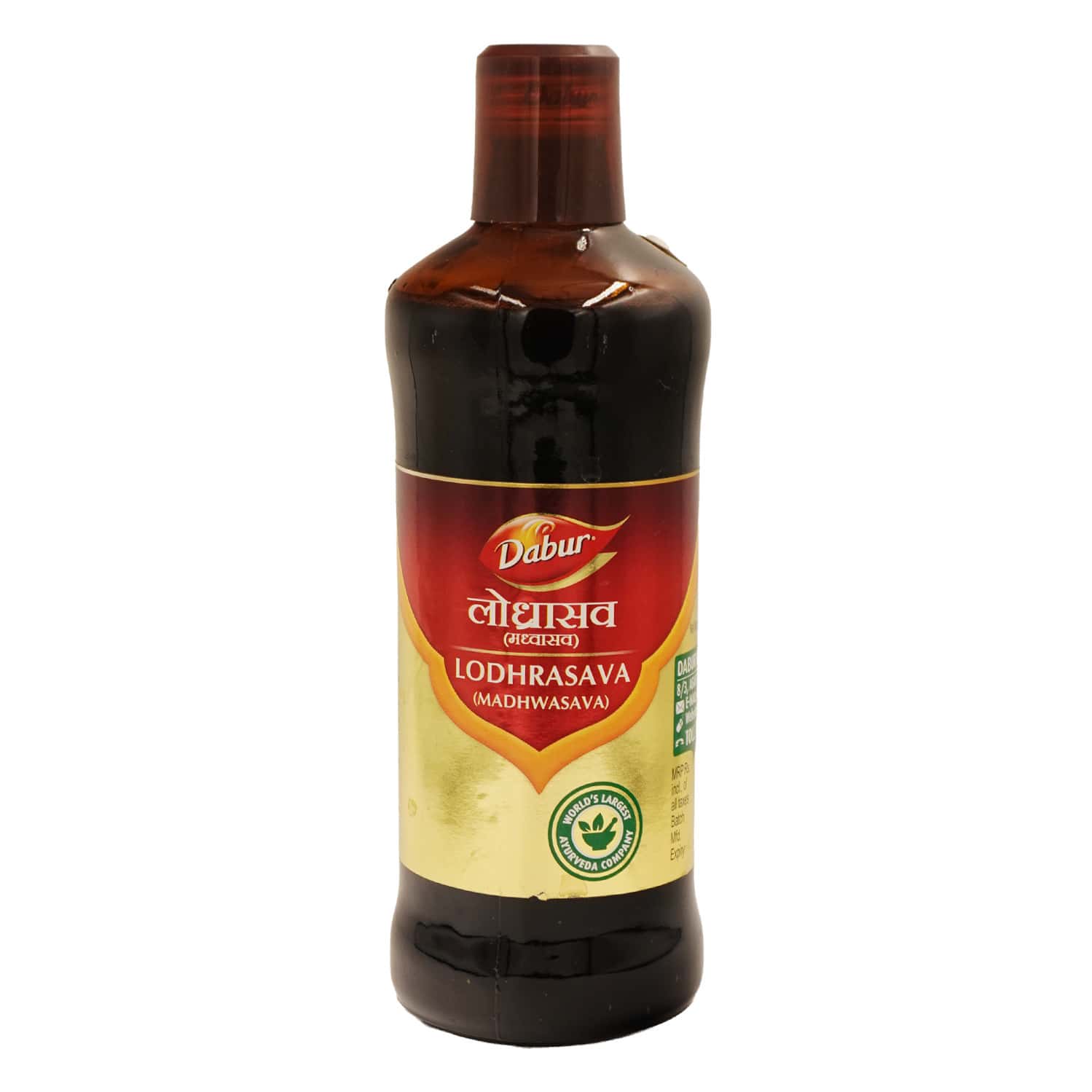 Dabur Lodhrasava Аюрведический Травяной Жидкий Ферментированный Тоник для Здоровья 450 мл Традиционный Травяной Напиток для Пищеварения