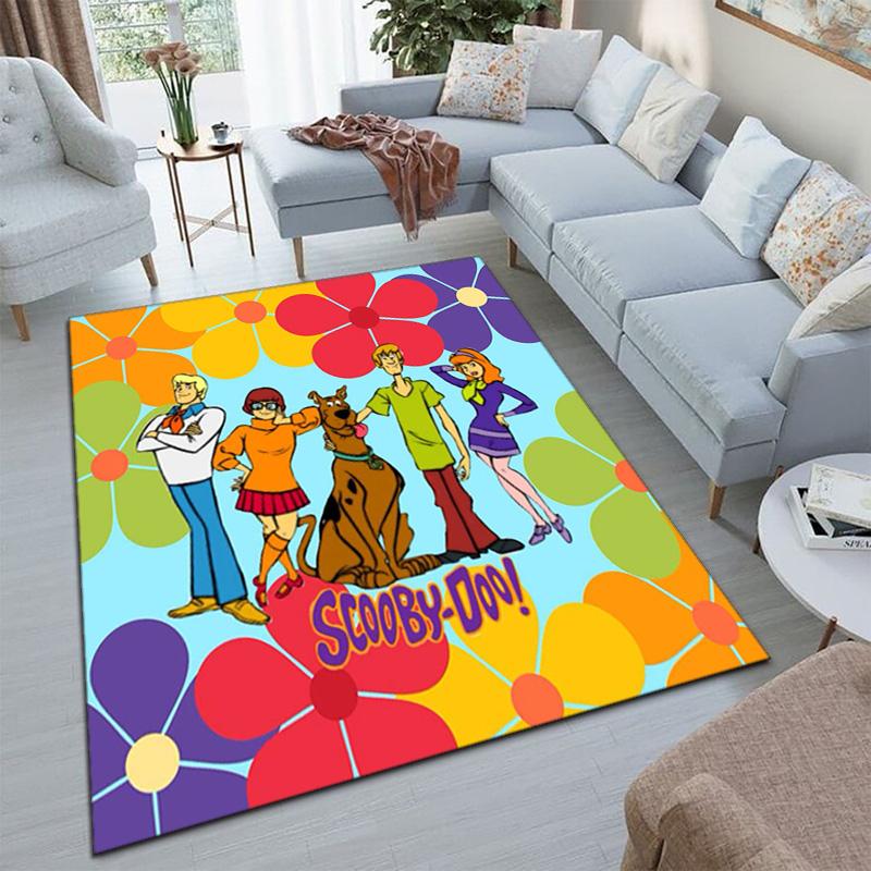 Halloween Cartoon Comedy Adventure Movie Scooby-Doo Carpet Is Suitable for Living Room and Bedroom Doormats Office Balcony Decorative Carpet V8