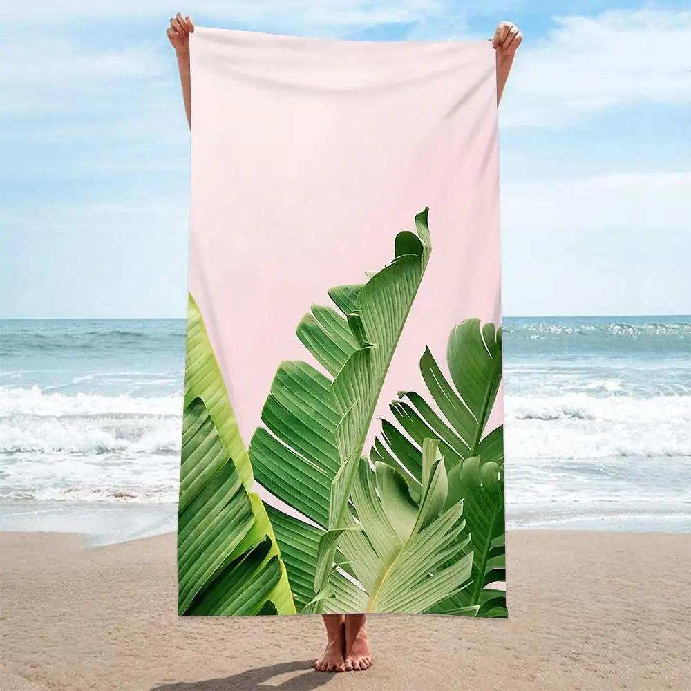 Asciugamano da Spiaggia Fiori Stile Ins, Stampa Digitale Sottile Asciugatura Rapida Anti-Sabbia Microfibra Leggero per Nuoto Yoga Viaggio Palestra Regalo
