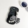Applicable to iPhone14promax thousand bird grid bow chain Apple 13 mobile phone case 16 new 15 women's premium
