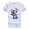 Disney Kawaii Lilo Stitch Print Hippie Cheap T-Shirt Summer Loose White Cute Stitch Ladies Tops Harajuku Men Tees Women Blouses