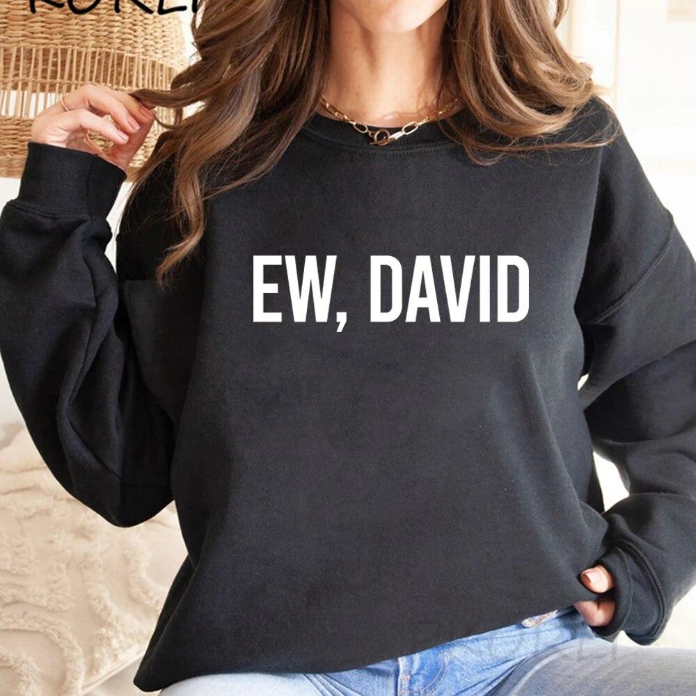 Ew David Толстовка унисекс Свитер Дэвида Роуза Унисекс Женские толстовки с круглым вырезом Пуловеры с длинными рукавами Толстовка с капюшоном Одежда для сериалов Унисекс 2XL 4873₽