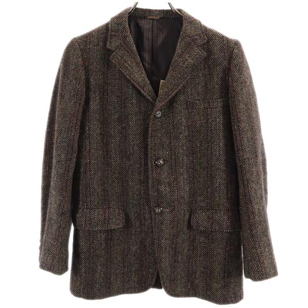 Harris Tweed 70-talls vintage skreddersydd jakke Brun Dame Brukt