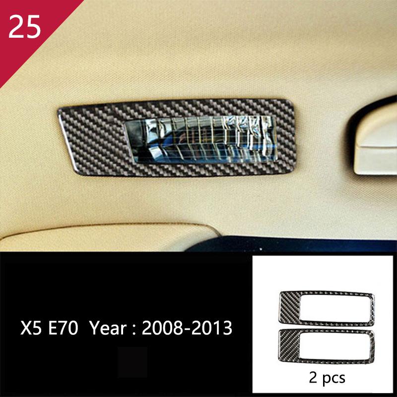 AAACH1 For BMW X5 X6 E70 E71 Accessories Car Interior Air Conditioning CD Console Panel Cover Decoration Trim Carbon Fiber Car Styling