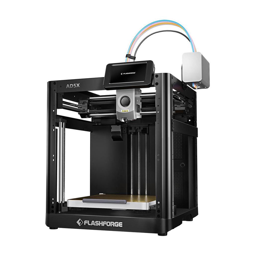 Stampante 3D Flashforge AD5X, Multicolore, Alta Velocità 600 mm/s, Livellamento Completamente Automatico, Estrusore Direct Drive 300°C, Struttura in Metallo Core XY
