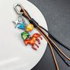 Stylish Weaving Rope Keyring 3D Dices and Horse Keychain Handmade Bag Pendant Accessories for Fashion Enthusiasts