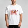 Vintage Rocknroll Boombox Printed Unisex Cotton Tshirt O Neck Short Sleeve Loose Fit Male Rock Streetwear Tops
