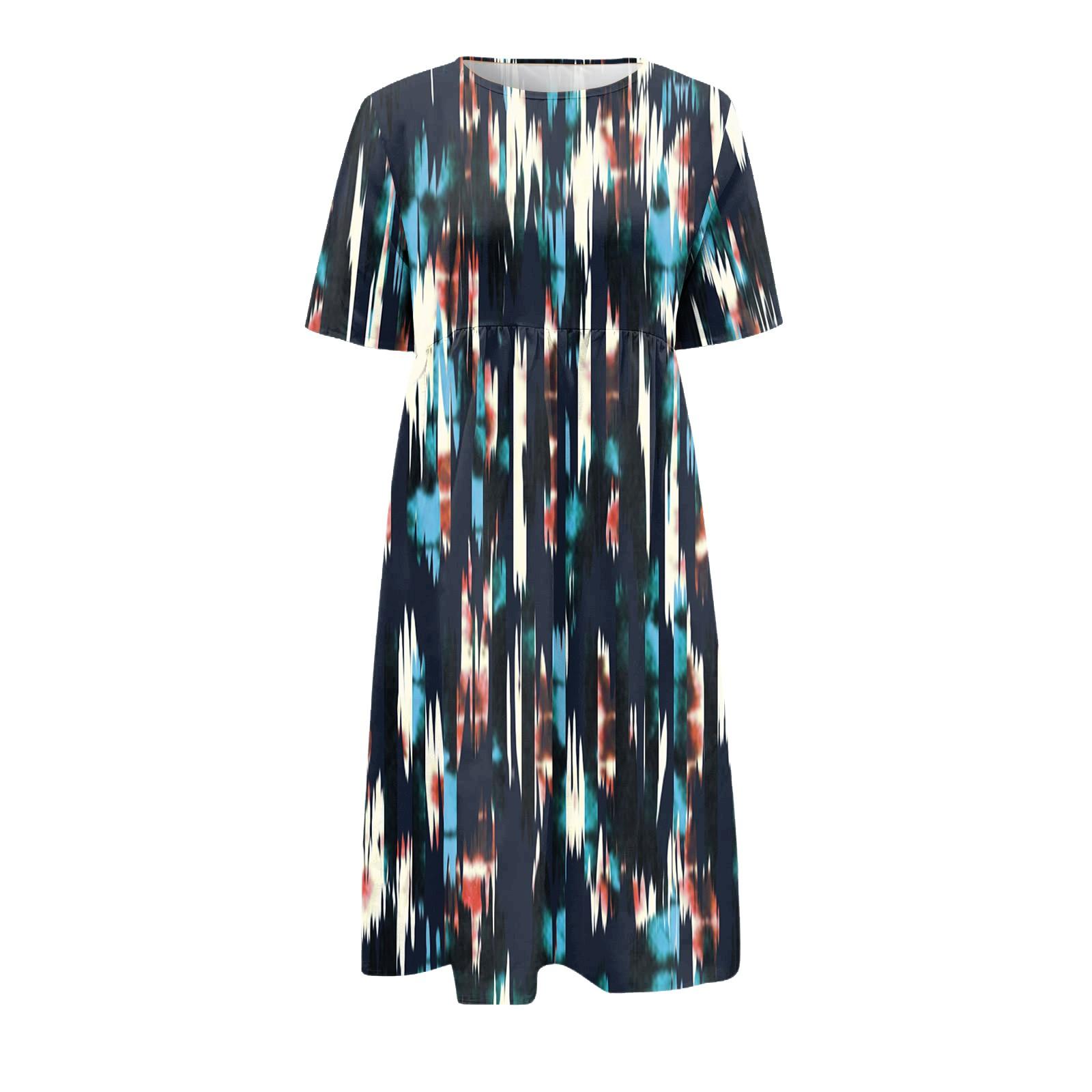 Жен. Повседневные платья Платья с принтами Летние платья С принтами Плиссированные — фото 4