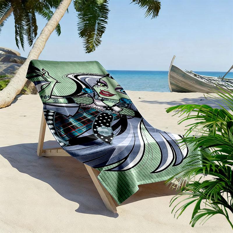 Frankie Stein Print Beach Towel, Large Soft Quick Dry Towel for Beach Camping Swimming
