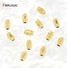 18K Gold Plated Brass 3.3mm*5.4mm Oval Cylindrical Spacer Beads,Separators For Bracelet,DIY Bracelet Necklace Making Accessories