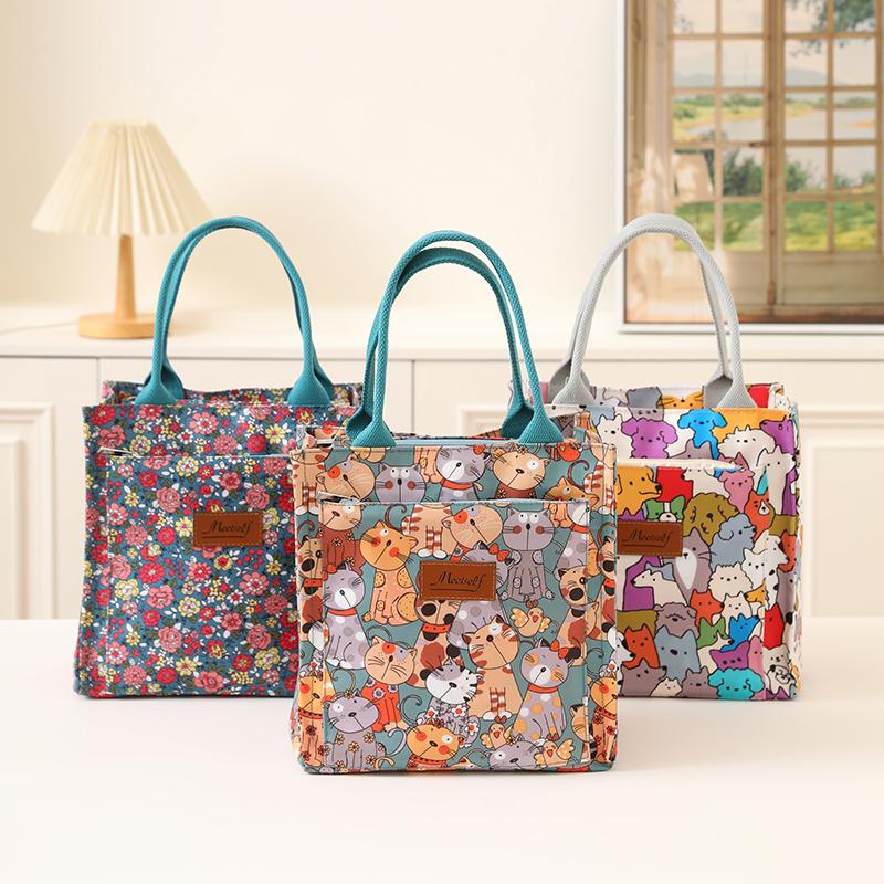 Waterproof Handbag, Oxford Waterproof Fabric, Large Capacity, Versatile Shopping Bag, Lunch Bag, Office Worker Commuting
