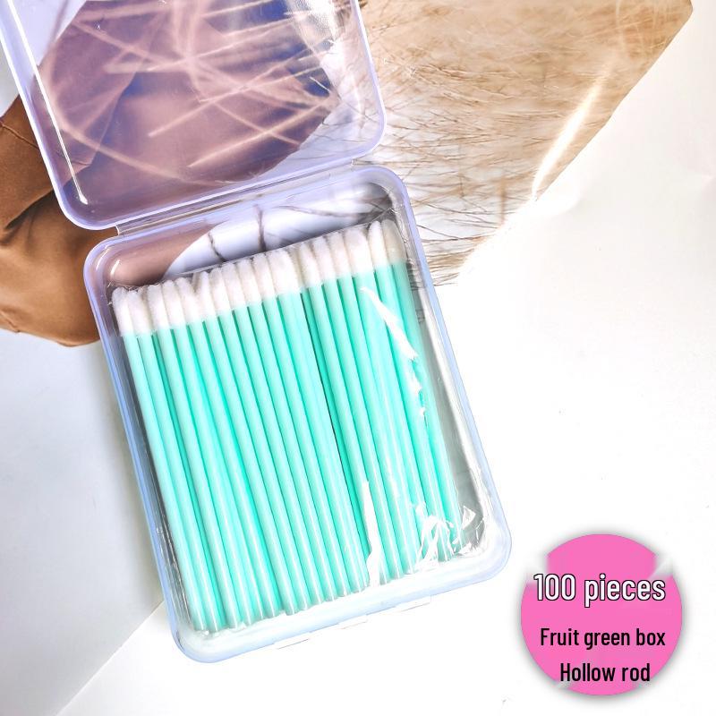 50/100-Pack Boxed Disposable Flocked Lip Brush Wands - Portable Lip Gloss, Lipstick, Lip Liner, & Lip Mask Brushes