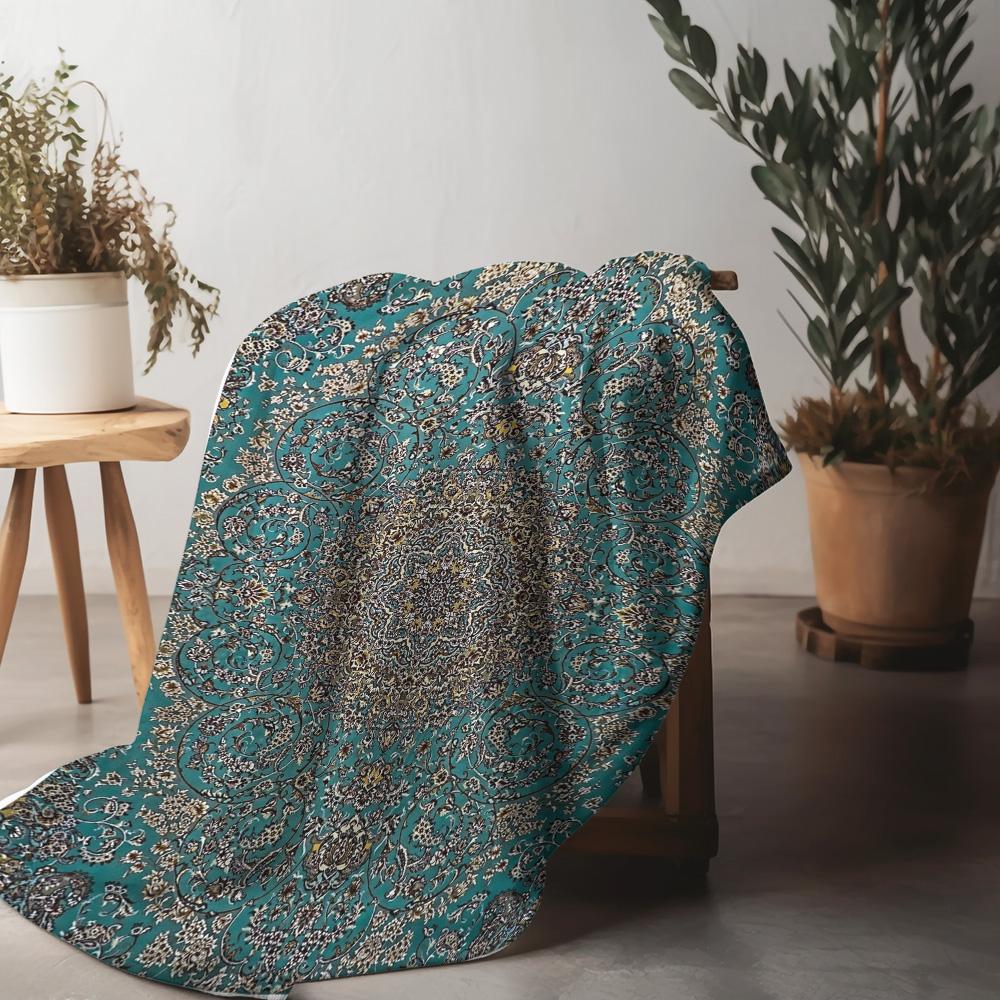 Floral Paisley Print Blanket Soft Fleece Throw Blanket Decorative Bed Sofa Cover Gift Idea