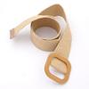 Striped elastic waistband for women's fashion square buckle elastic weaving bohemian PP grass wide waistband