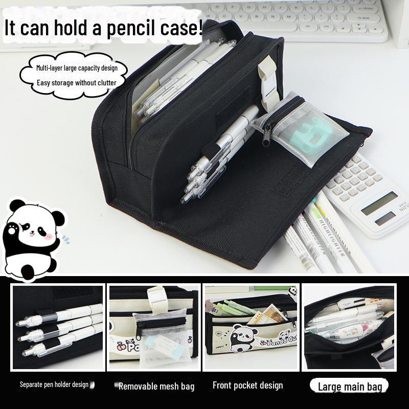 Panda Multi-Layer Large Capacity Pencil Case for Kids