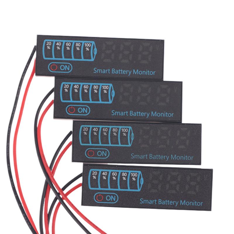 Indicador de nível de bateria 3S-14S DC7-55V 12V 24V 36V 48V 18650 Lipo Placa de capacidade de bateria de lítio Testador de tensão de carga de bateria