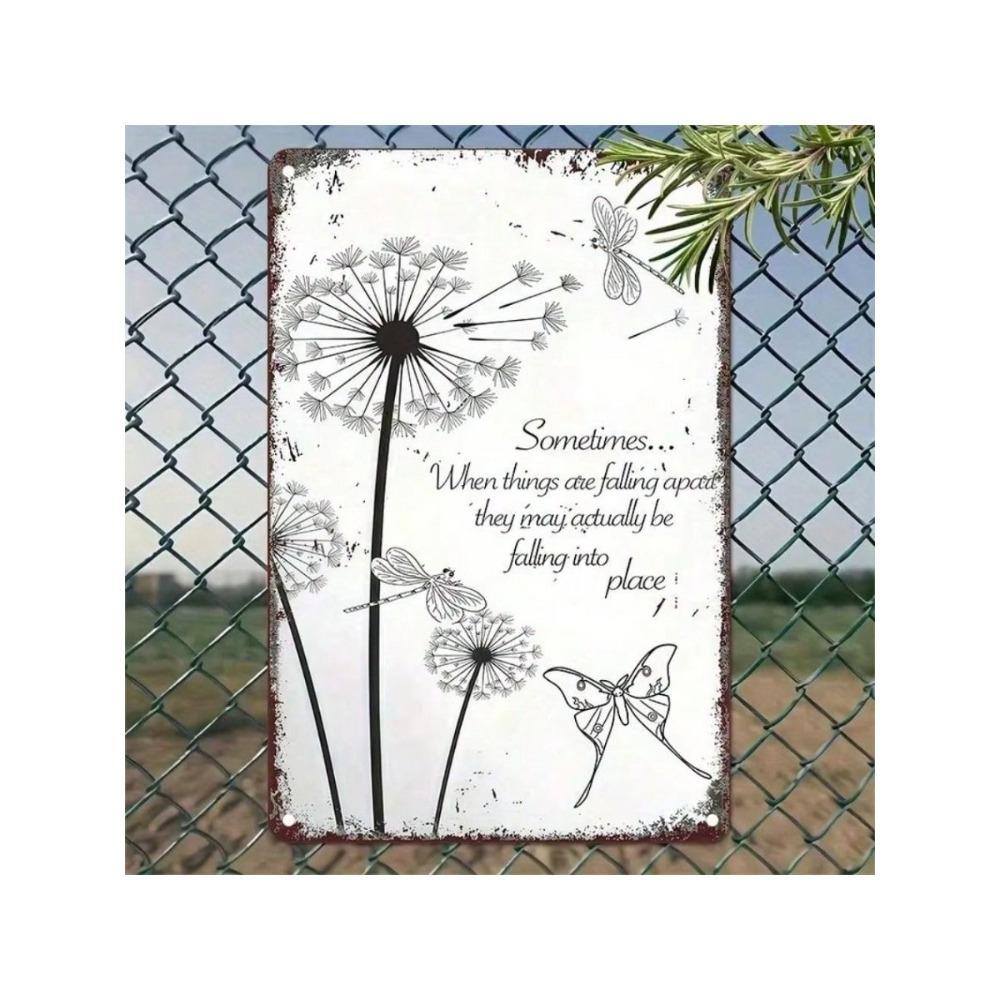 Vintage Rustic Farmhouse Metal Wall Sign 8x12 Inch Inspirational Quote Tin Plaque For Living Room Decor