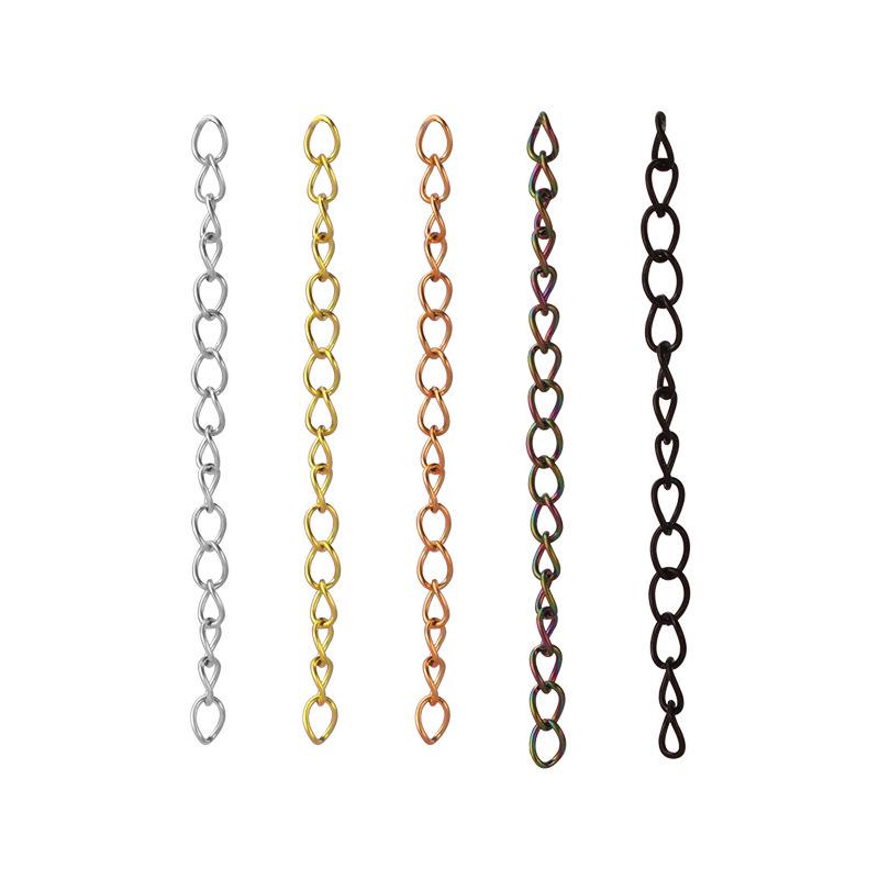 Adjustable Stainless Steel Tail Chain for DIY Jewelry: Bracelet, Necklace, Extension, Thick/Thin Line, 5cm