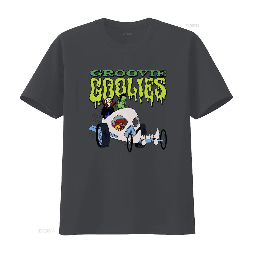 Groovie Goolies T Shirt Size L Black 70s Cartoon Horror Cult Vintage Top For Everyday Wear Comfortable Unisex Slightly